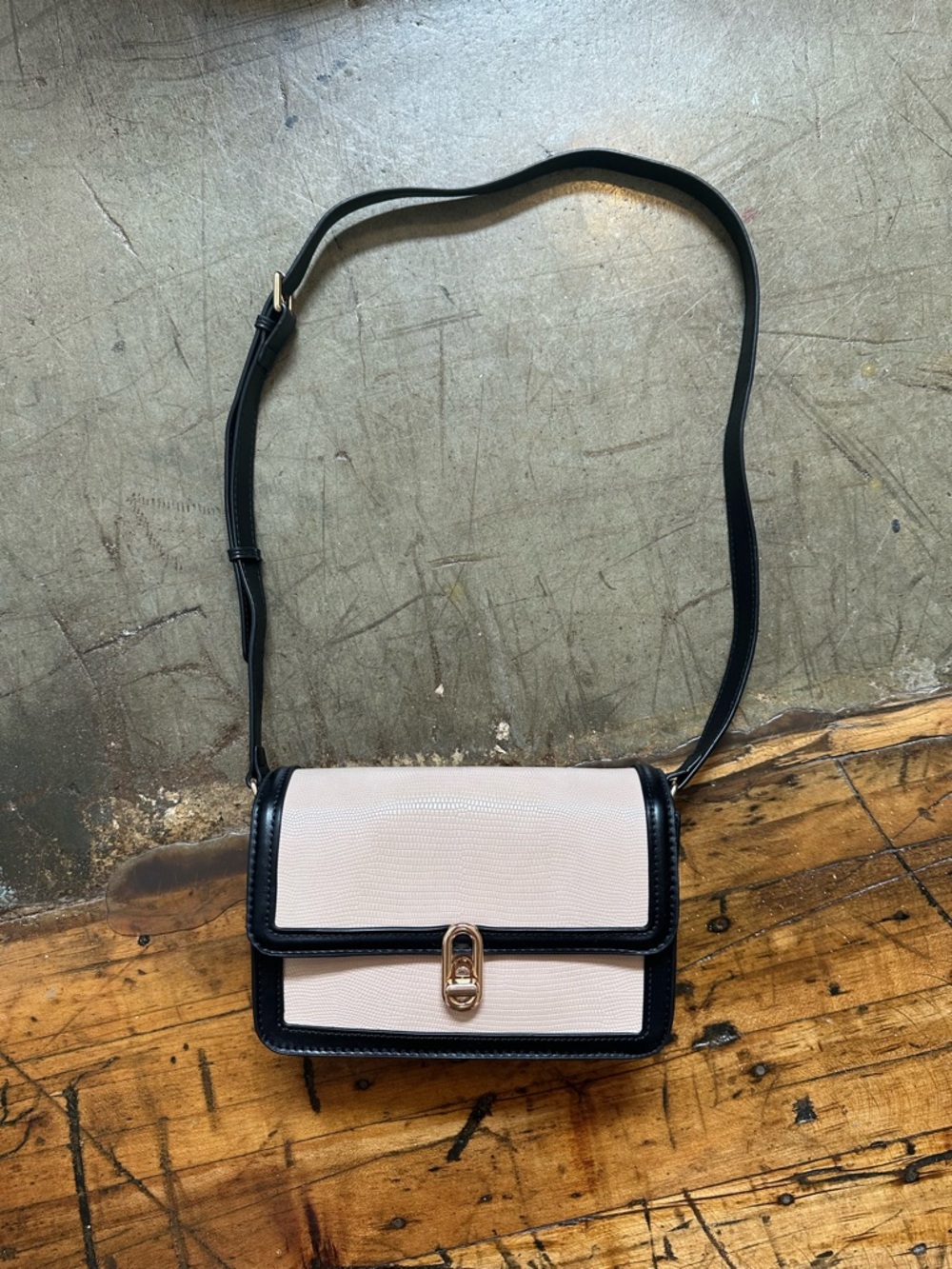 Two-Tone Cream and Black Jules Kae Mia Bag